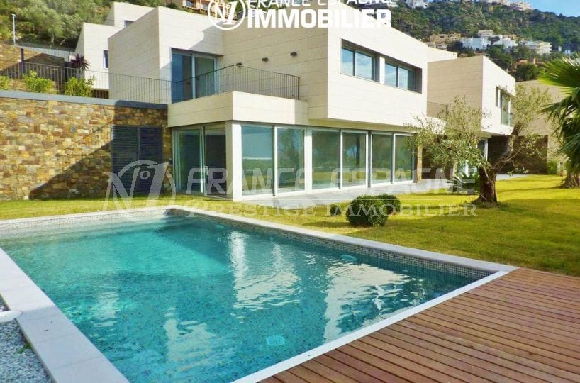 immobilier rosas: villa ref.2392, maison moderne, vue mer, plage à 400 m