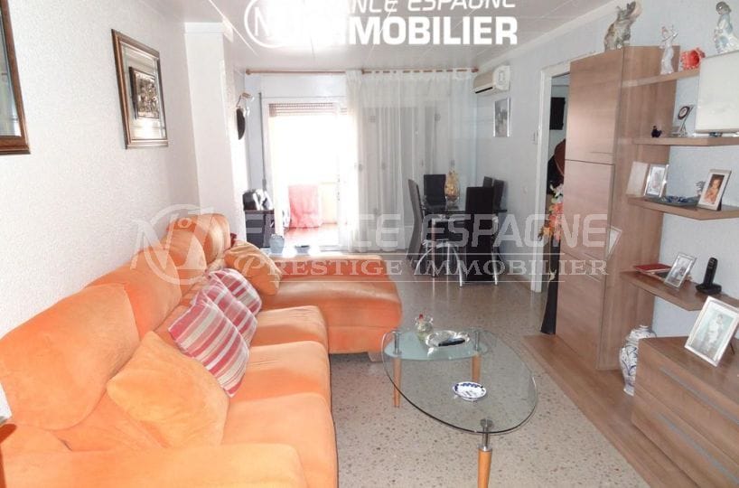 Roses (Espagne) - appartement proche plage - vue séjour