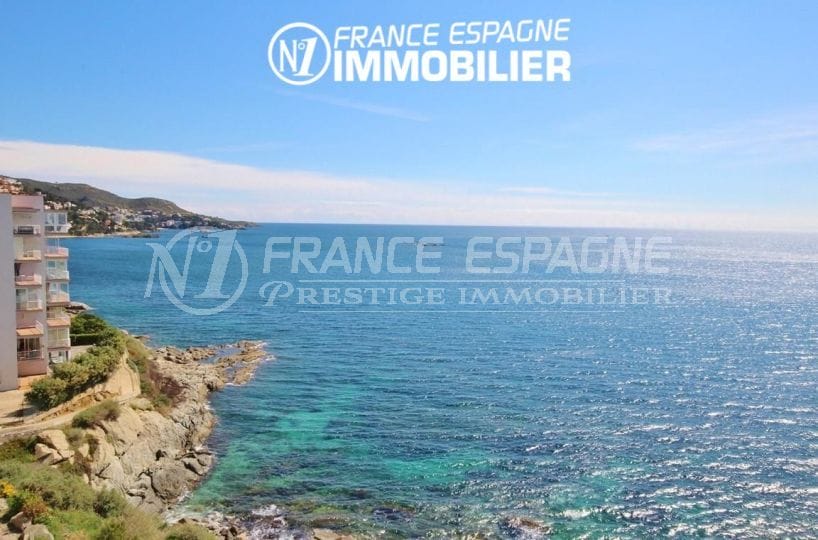 vente appartement rosas vue mer, proche plage, piscine en commun
