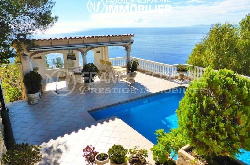 maison a vendre espagne, ref.1924, belle villa vue mer, appartement indépendant, piscine