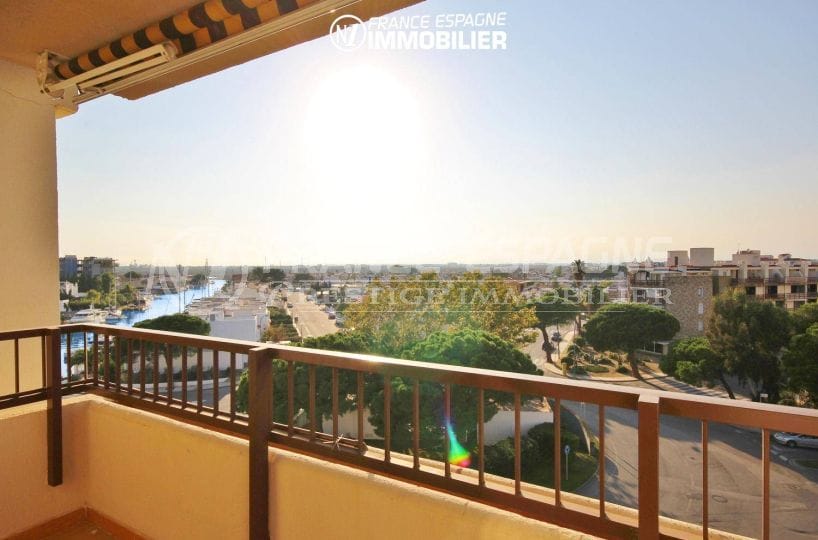 appartement a vendre rosas, ref.3308, atico, terrasse vue canal, proche plage