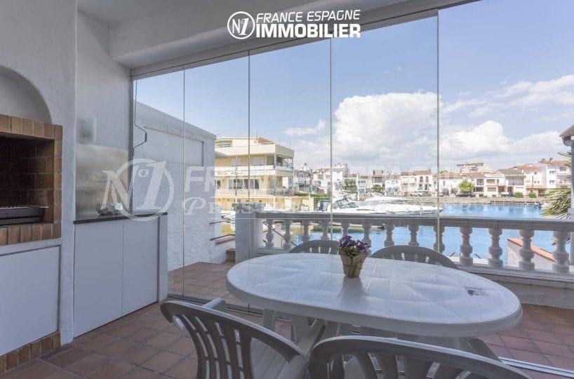 Empuriabrava- Villa vue marina avec Amarre, vue terrasse