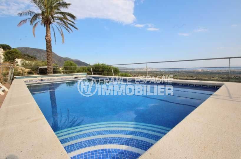 achat immobilier costa brava: villa ref.2364, vue mer et montagnes depuis la piscine