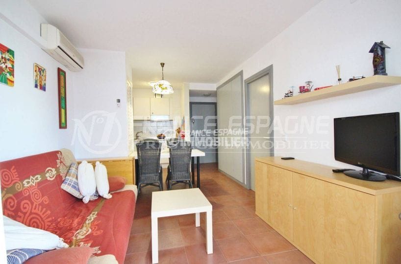 Appartement Santa Margarita Rosas vue salon, salle à manger