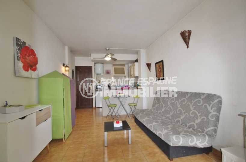 Appartement à Empuriabrava résidence calme, vue séjour
