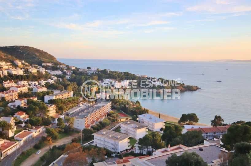Appartement Roses vue depuis terrasse Almadrava
