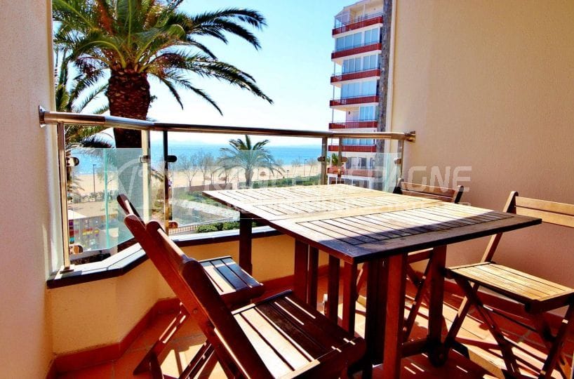 vente appartement espagne costa brava, vue mer frontale, proche plage