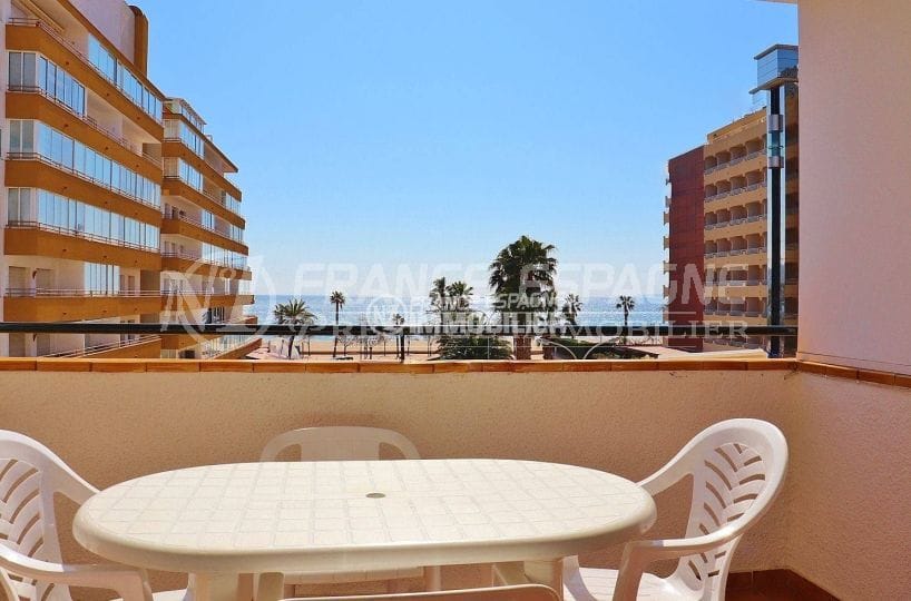 immobilier rosas, appartement vue mer, 50 m plage et commerces