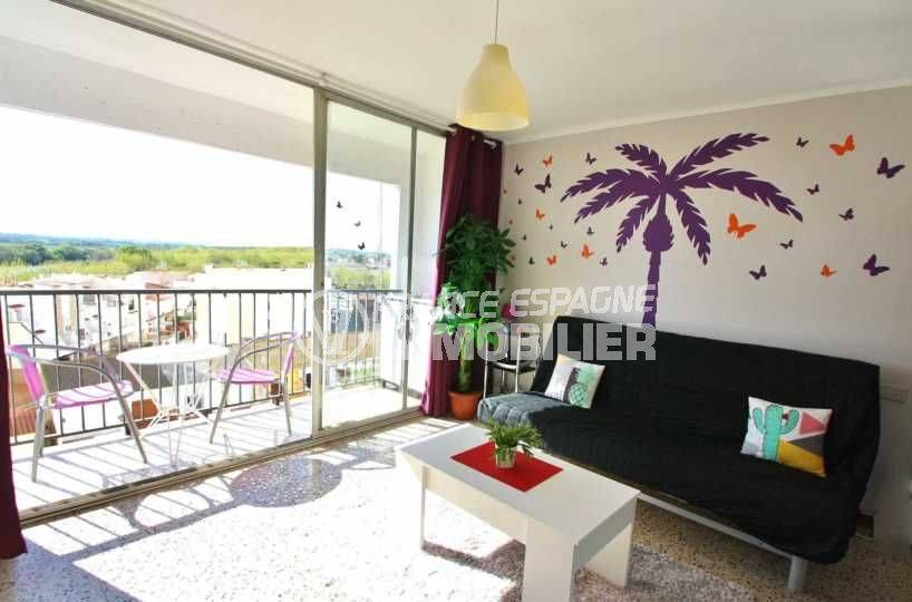 Appartement Empuriabrava proche plage, vue de la terrasse - immobilier ampuriabrava