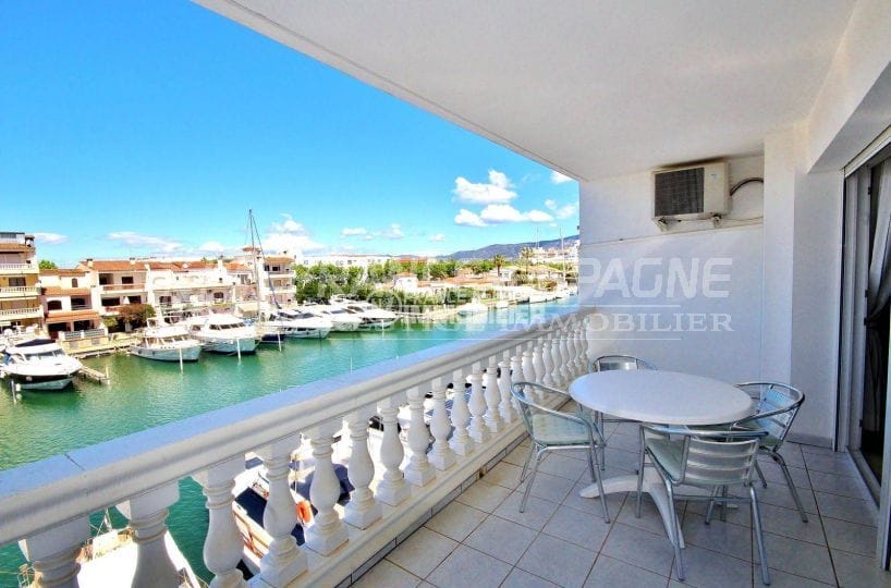 immo center empuriabrava, appartement empuriabrava, terrasse vue canl