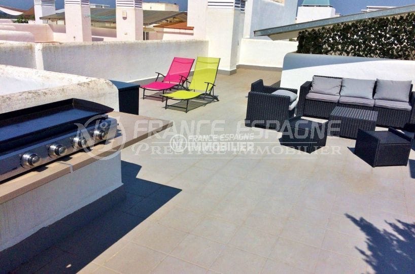 maison a vendre roses, appartement Santa Margarida, terrasse solarium