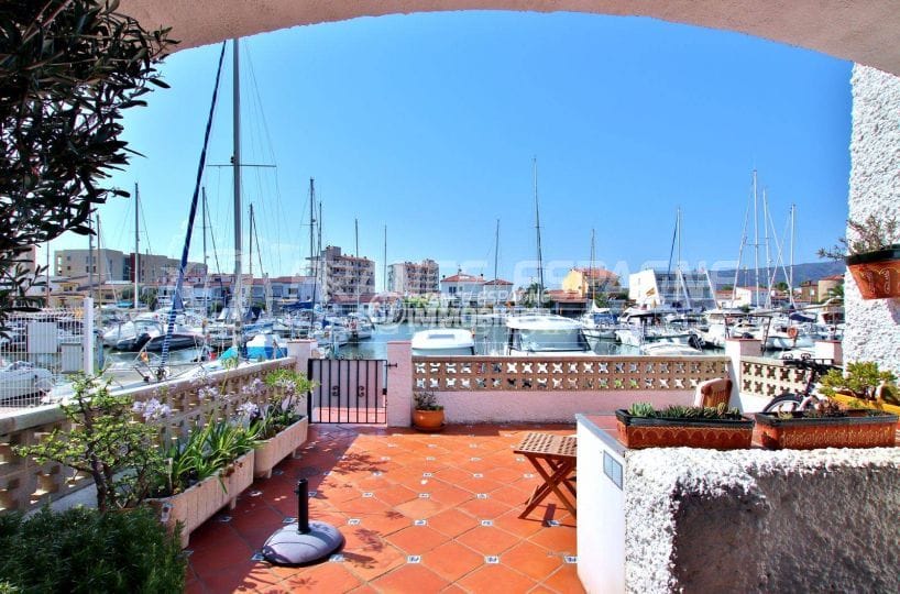maison a vendre rosas- villa santa margarita, terrasse vue canal