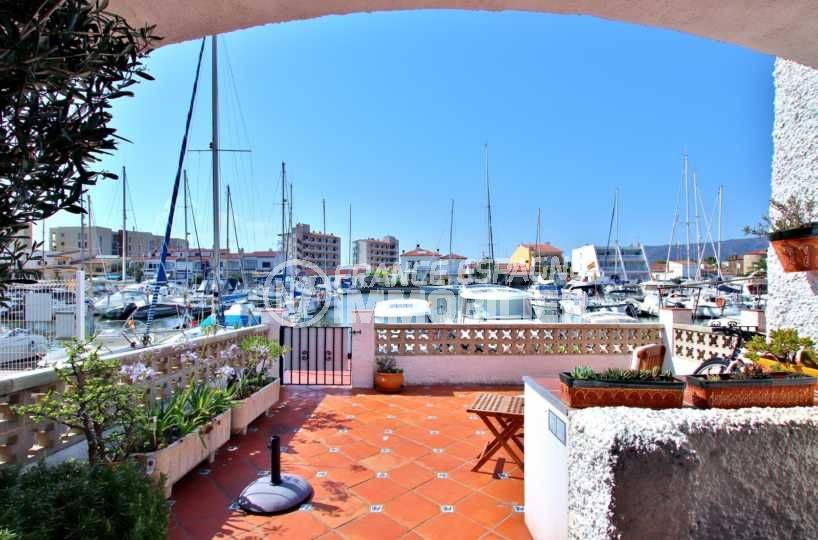 maison a vendre rosas- villa santa margarita, terrasse vue canal