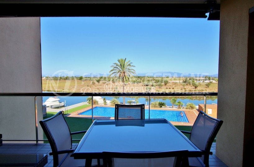 vente appartement rosas, vue canal et parc naturel