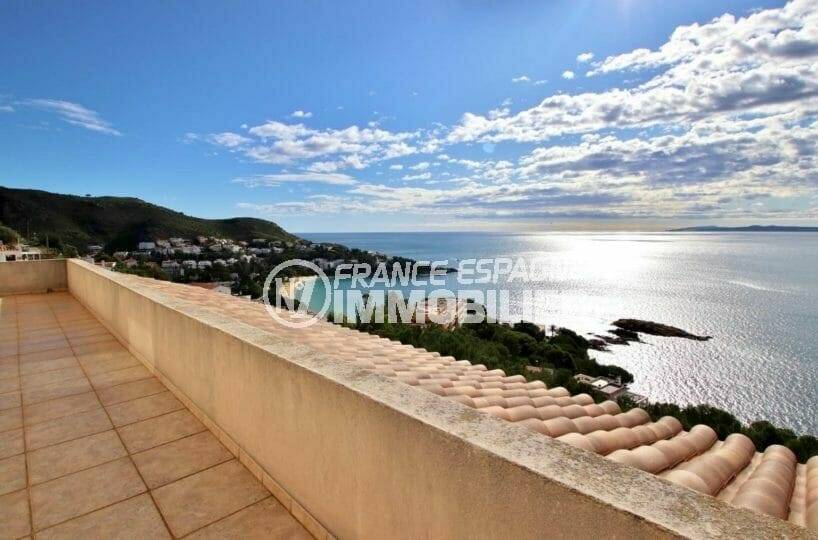 agence immobilière costa brava: villa 285 m², terrasse solarium avec vue mer imprenable