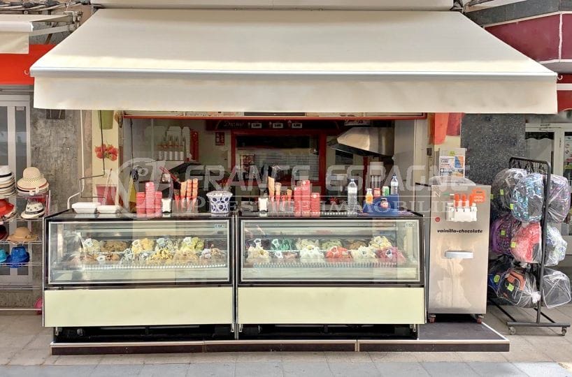immo roses: fond de commerce ref.3865, local glacier de 125 m²
