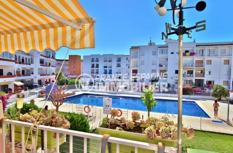 achat appartement empuriabrava: 47 m², terrasse avec vue sur la piscine