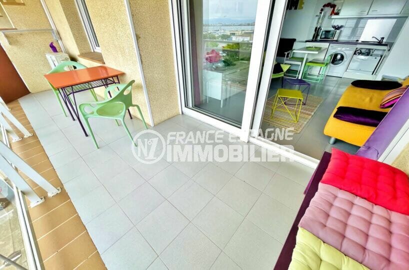 achat appartement rosas, 2 pièces 46 m², terrasse 10 m² avec coin repas