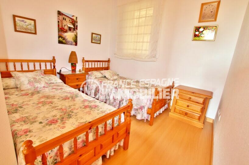 vente appartement santa margarita, 81 m², seconde chambre avec lits jumeaux