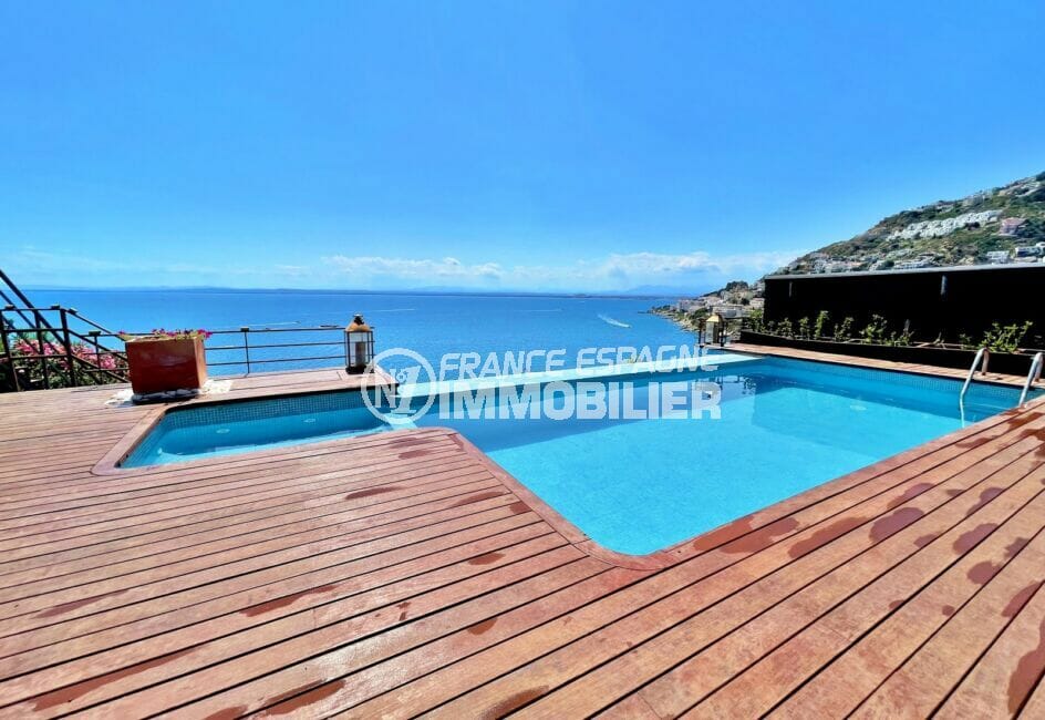 vente maison costa brava, 227 m² 3 chambres, belle piscine avec vue exceptionnelle mer