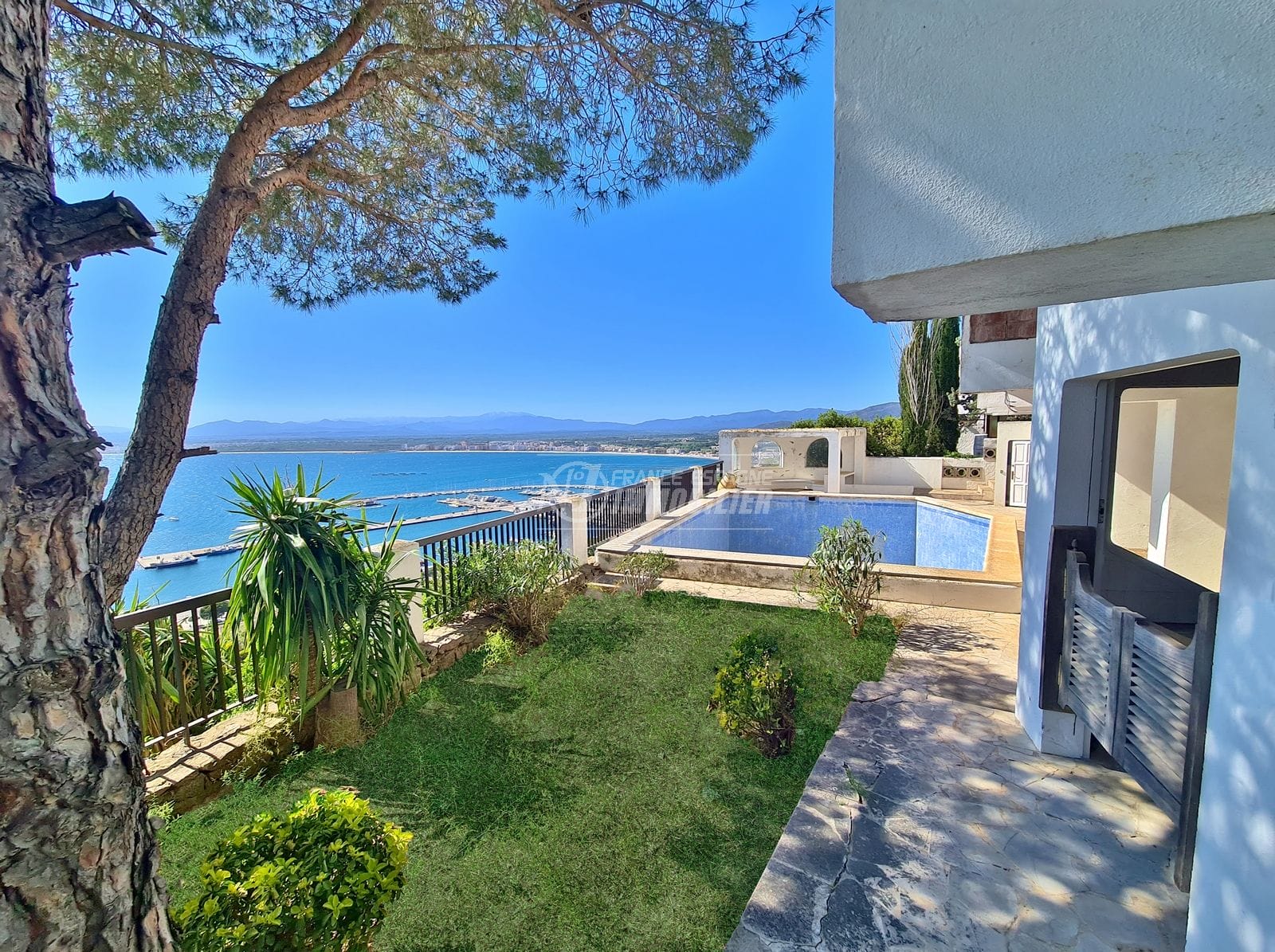 Roses - Villa 180° vista mar, gran piscina, garaje 50m², playa 950m