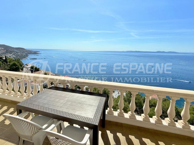 appartement vue mer imprenable roses 3 pièces 90 m², terrasse vue mer
